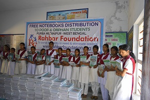 Free Notebooks Distribution at Purba-Midnipur, West Bengal