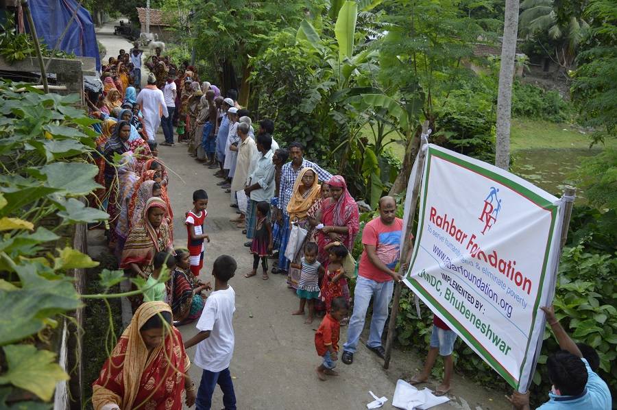 New clothes distributed to the poor people at Kolkata, West Bengal