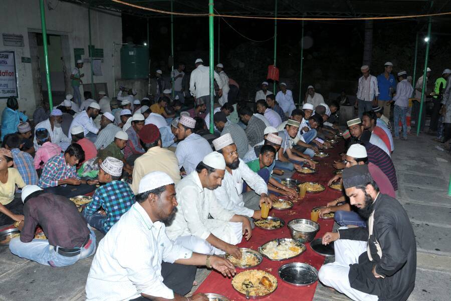 Ramadan Iftar-Dinner for the poor at Ganjoti Village in Maharashtra