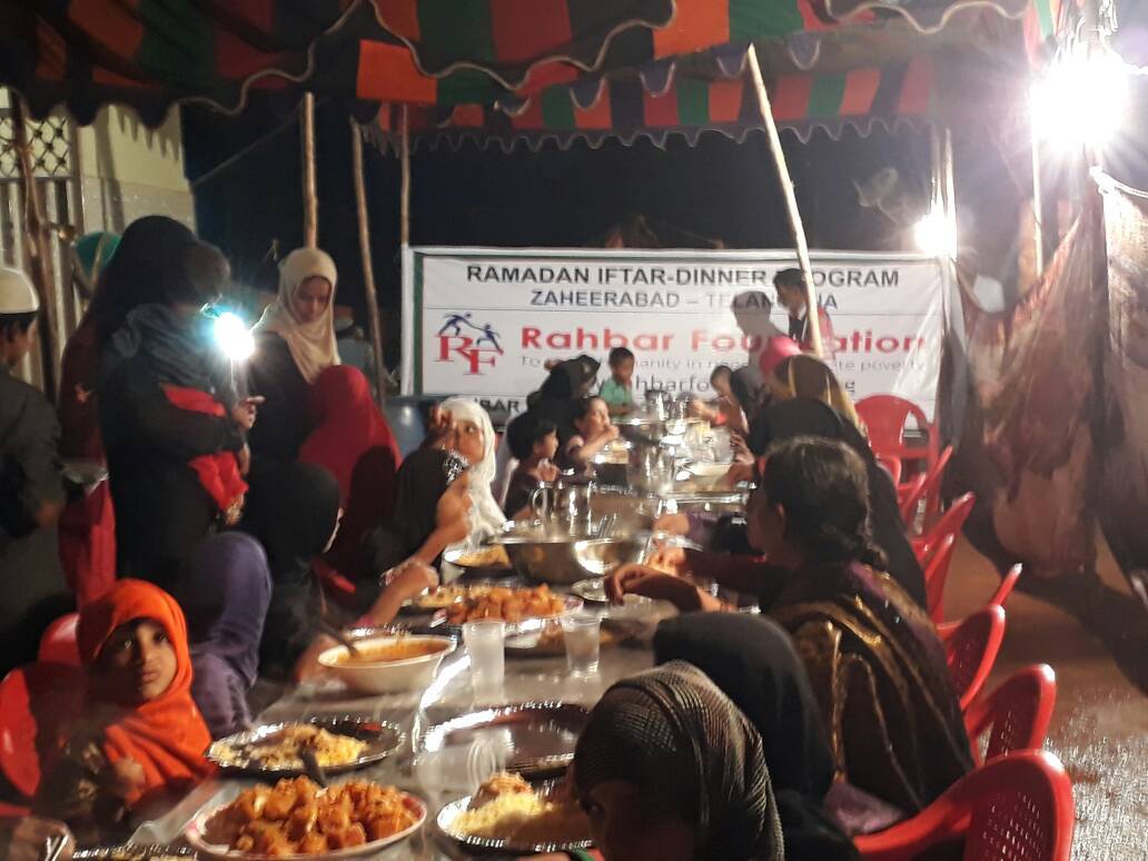 Ramadan Iftar-Dinner for the poor at Zaheerabad, Telangana