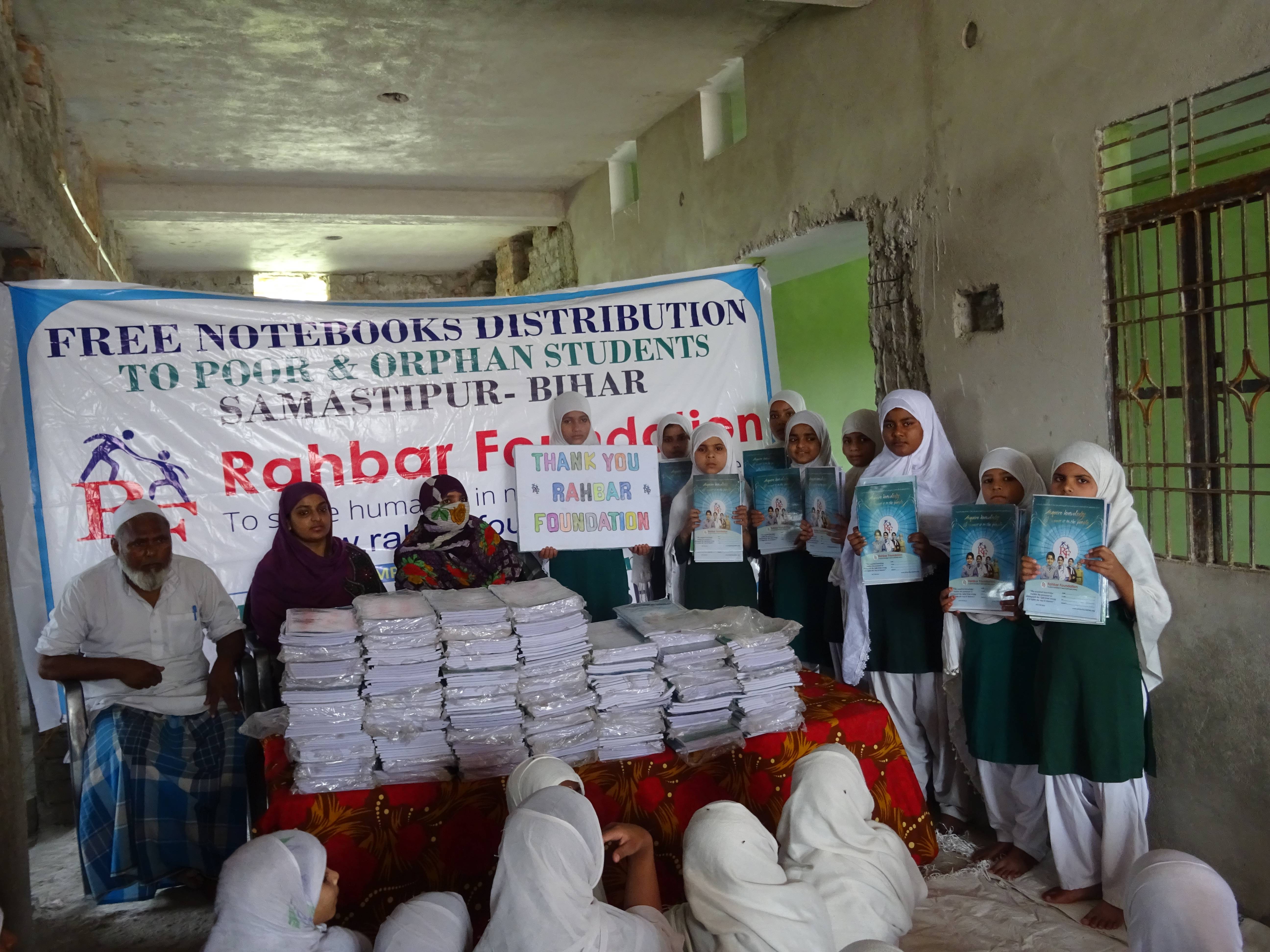 Free Notebooks Distribution At Samastipur, Bihar