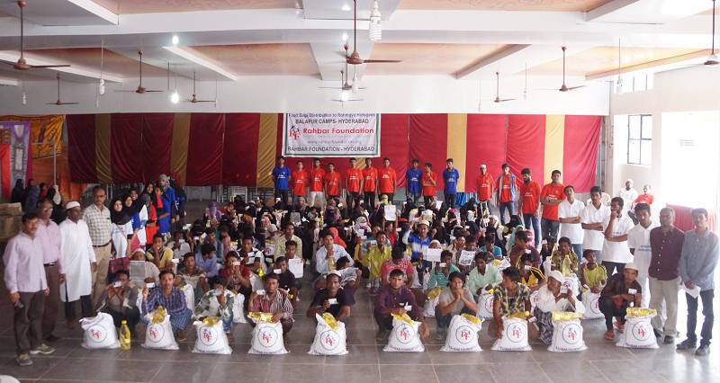 Rohingya Refugee Families: Food Bags Distribution at Hyderabad