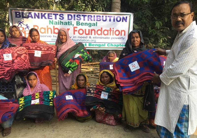 2019 - Blankets distribution to the poor individuals at Nehaiti, West Bengal