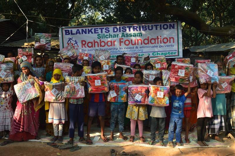 2019 - Blankets distribution to the poor individuals at Silchar, Assam