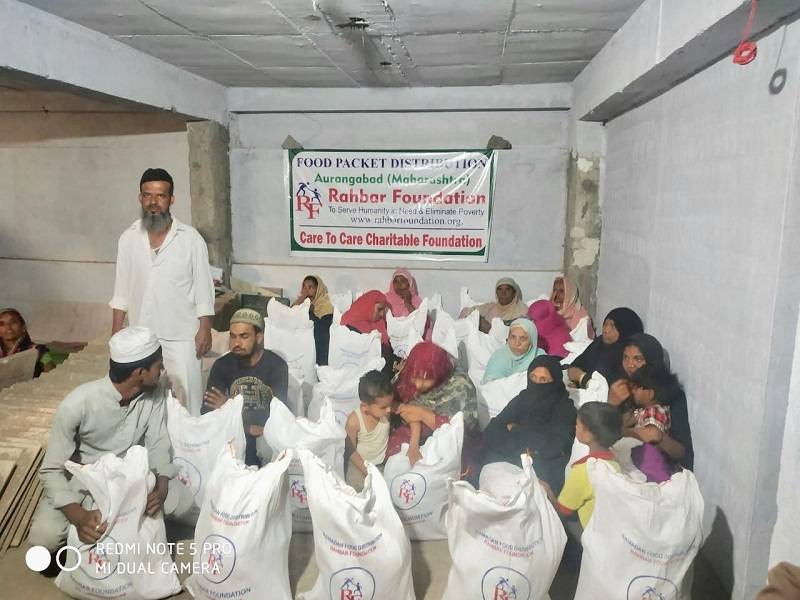 2019 - Food Bags Distribution to Poor Families in Aurangabad, Maharashtra