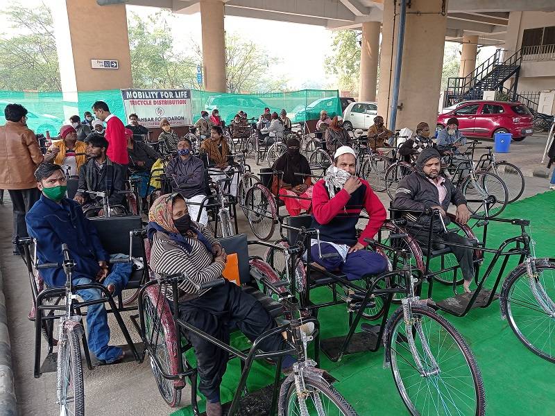 2021- Mobility for Life 30 tricycles Distributed at Delhi