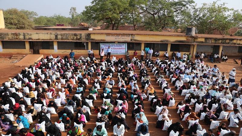 2021- Ramadan distribution of 500 Food Bags at Shaikhapur in Telangana