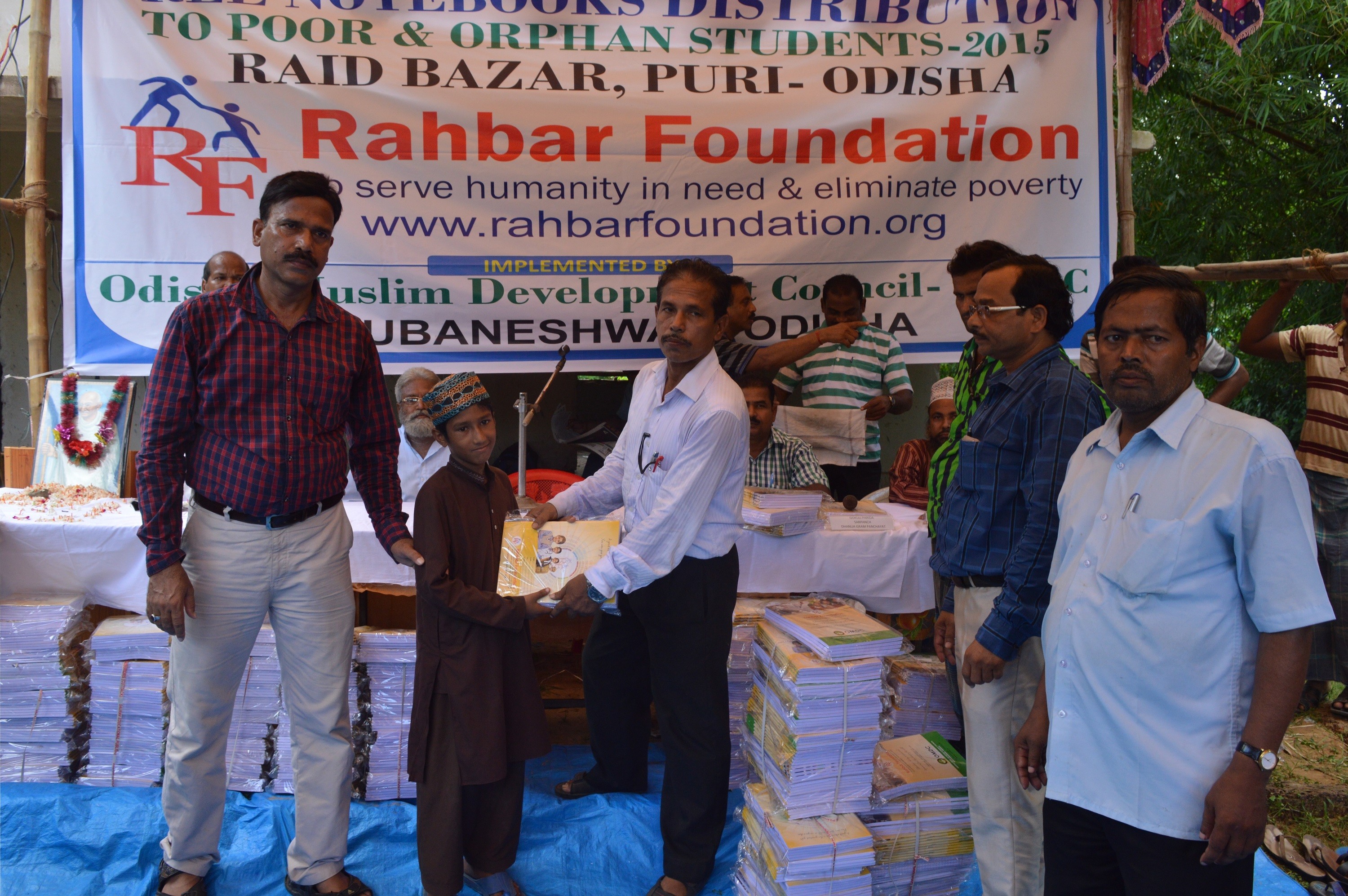 Free Notebooks distribution  at RaidBazar, Odisha