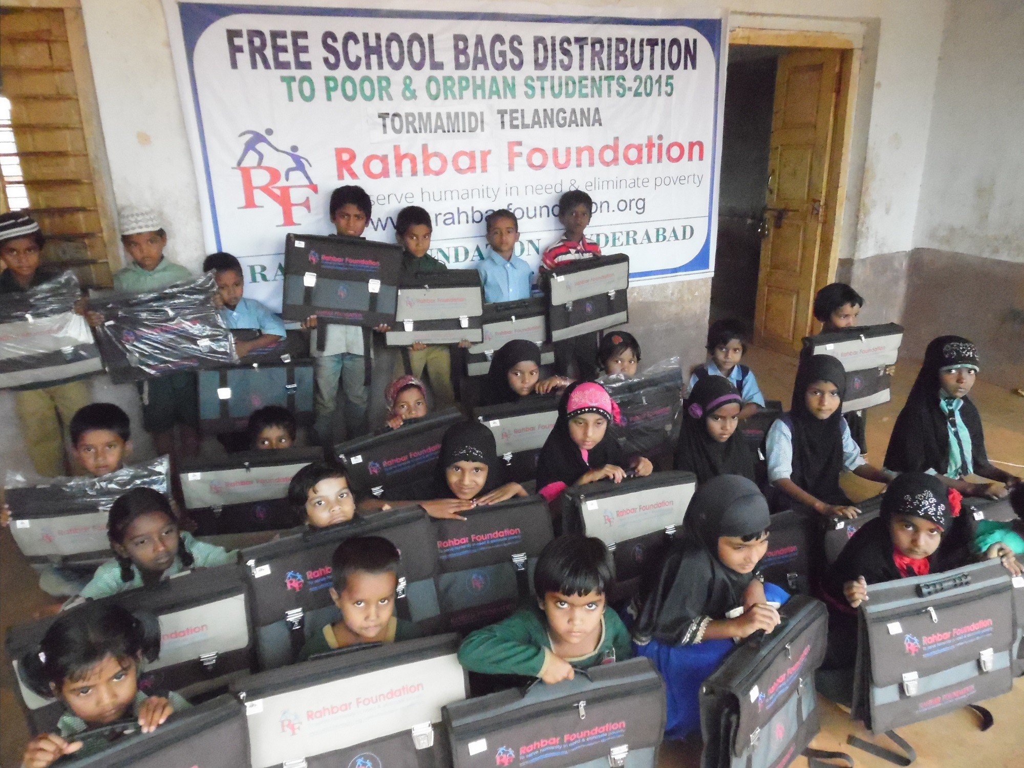 Free School Bags Distribution at Schools in Villages  - Telangana