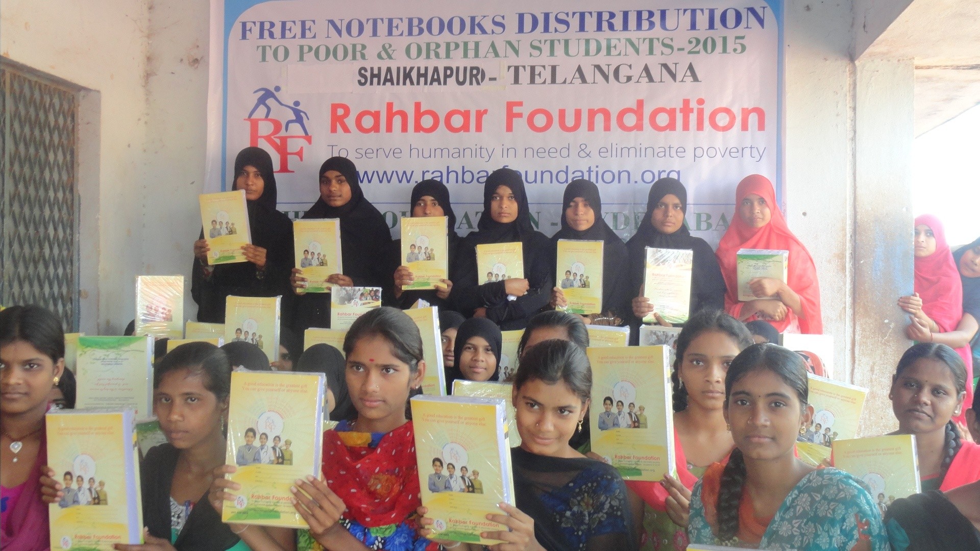 Free Notebooks distribution at Shaikhapur, Telangana
