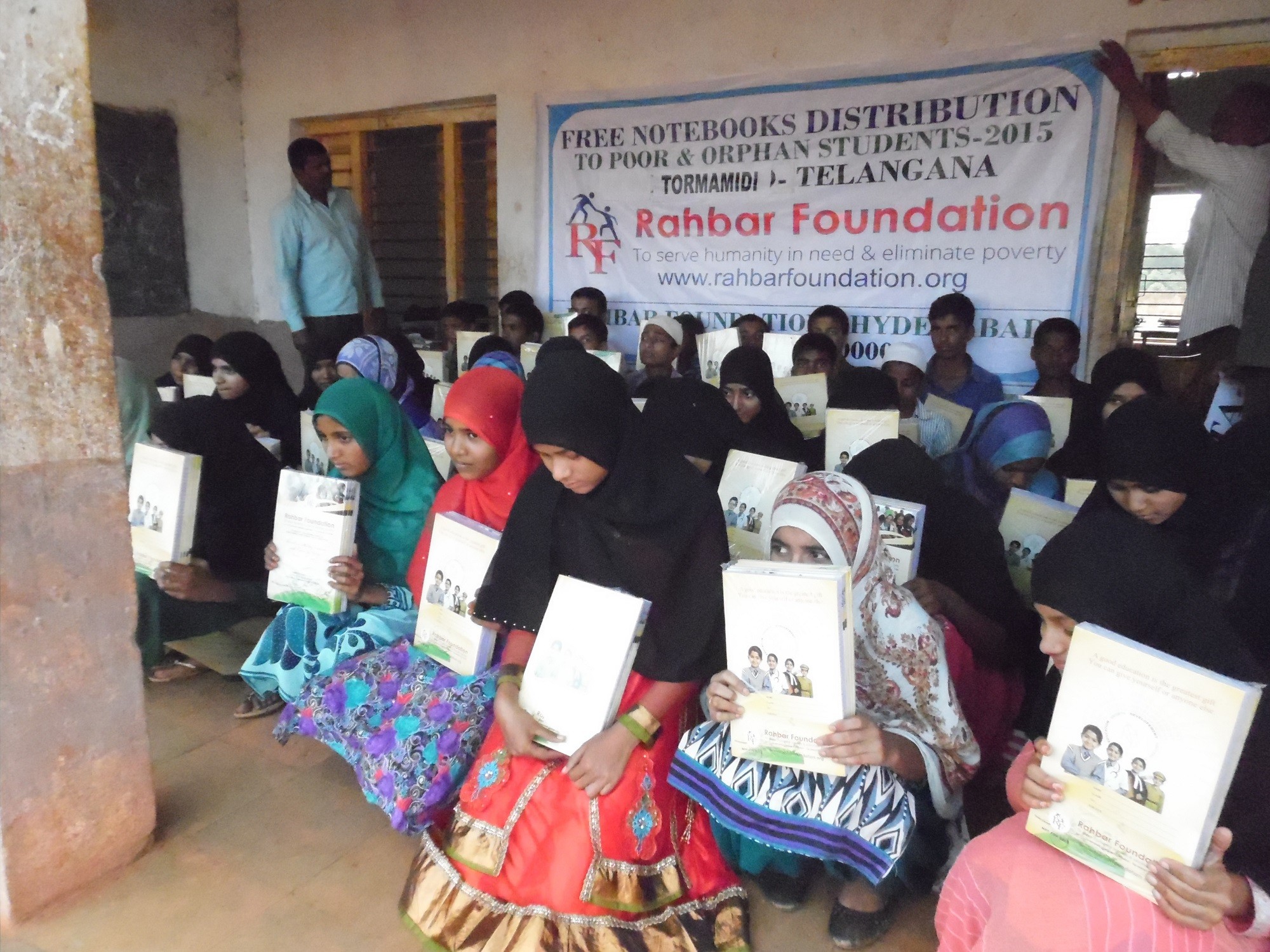 Free Notebooks distribution at Tormamidi, Telangana