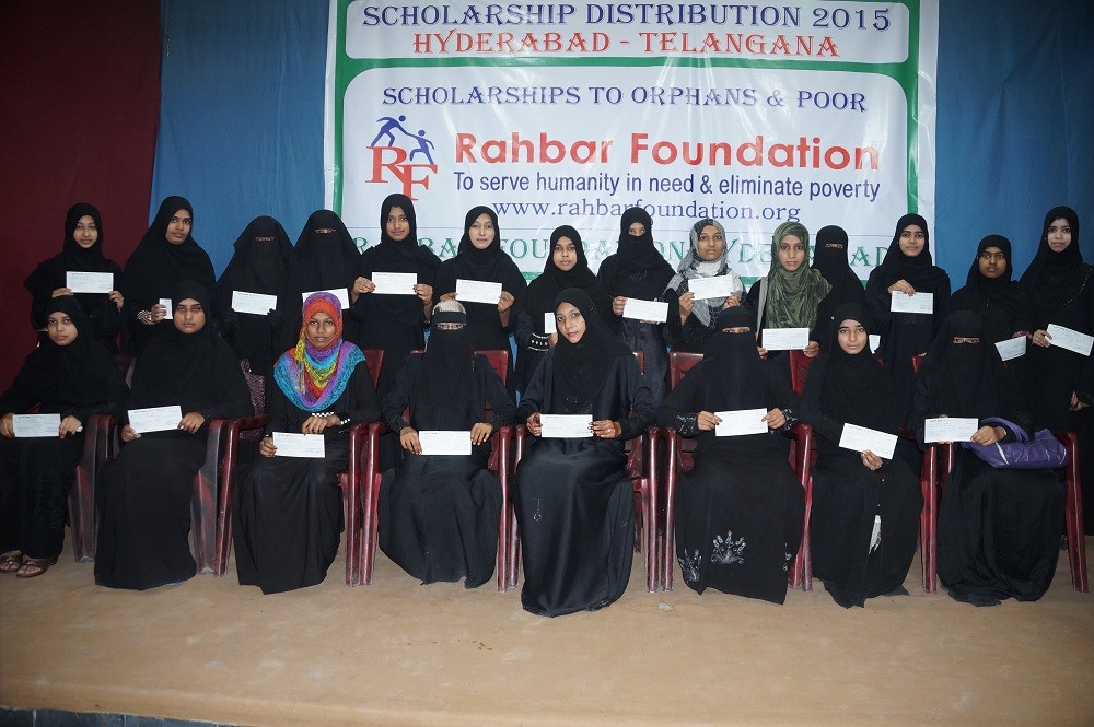 Scholarship Distribution to Poor & Orphan Students at Hyderabad