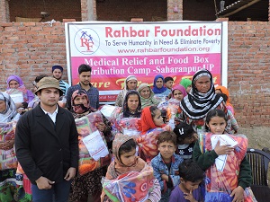 Blankets& Food boxes distribution at Saharanpur, Uttar Pradesh